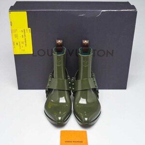 Louis Vuitton Green Rubber Rhapsody Ankle Boots Size 6.5/37